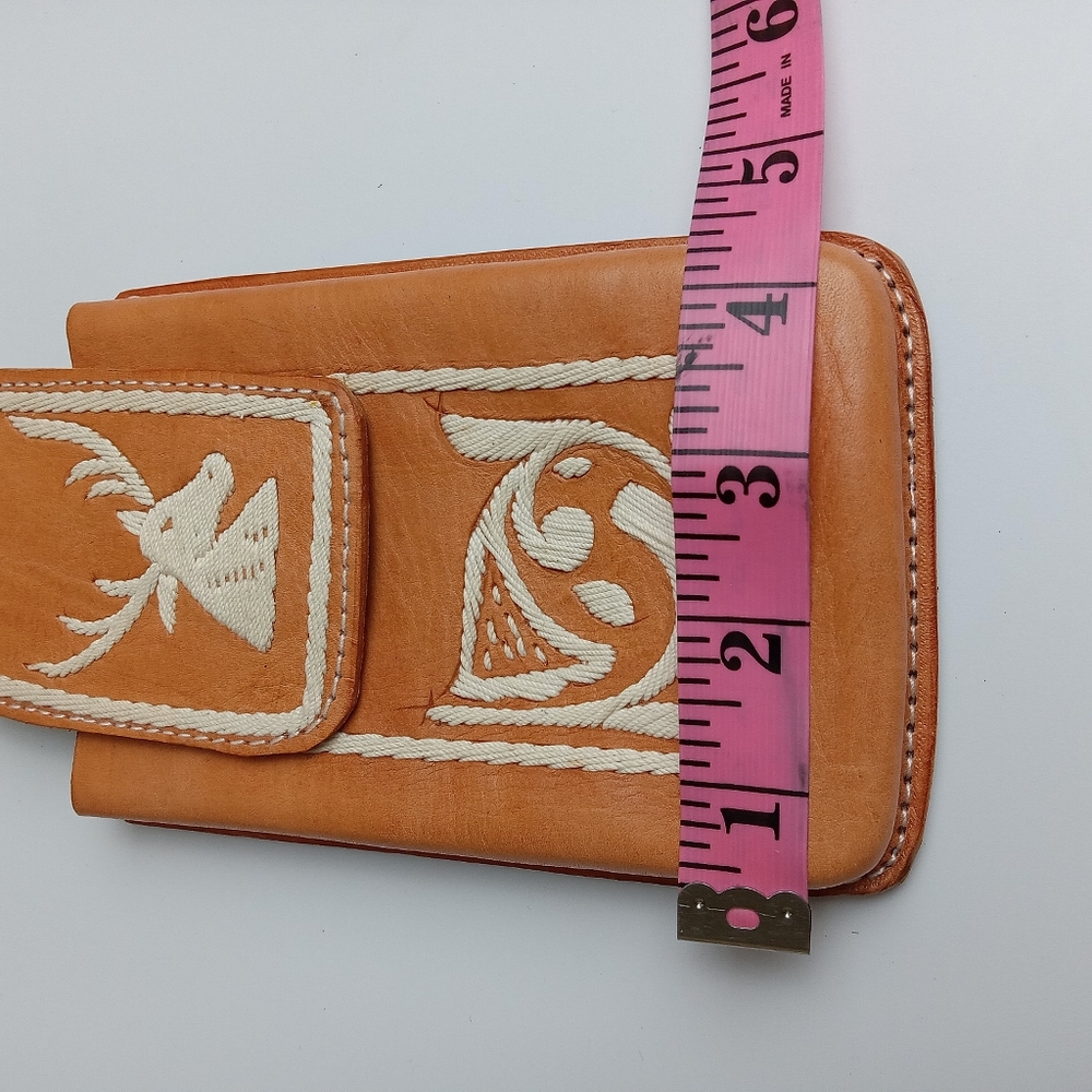 WESTERN LEATHER CELL PHONE CASE,‎ FUNDA VAQUERA DE CUERO COWBOY RODEO PHONE CASE - Picture 6 of 6